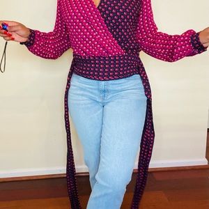 Lovely Anthropologie Wrap top